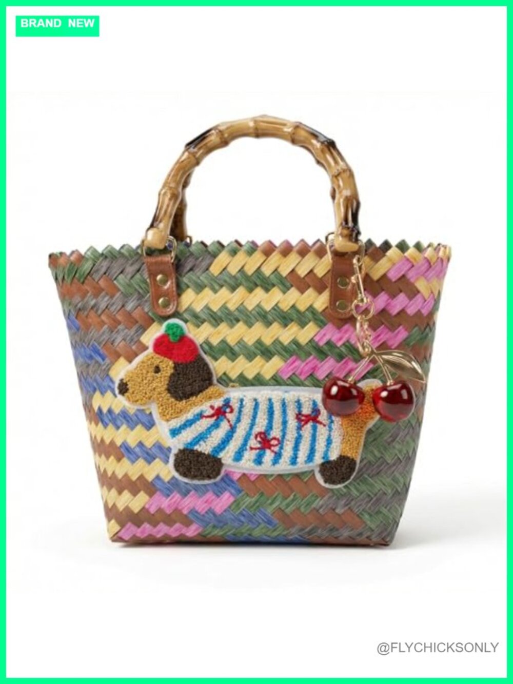 Woven Tote Bag Straw Handmade Shoulder Bag Summer Beach Basket Handbag